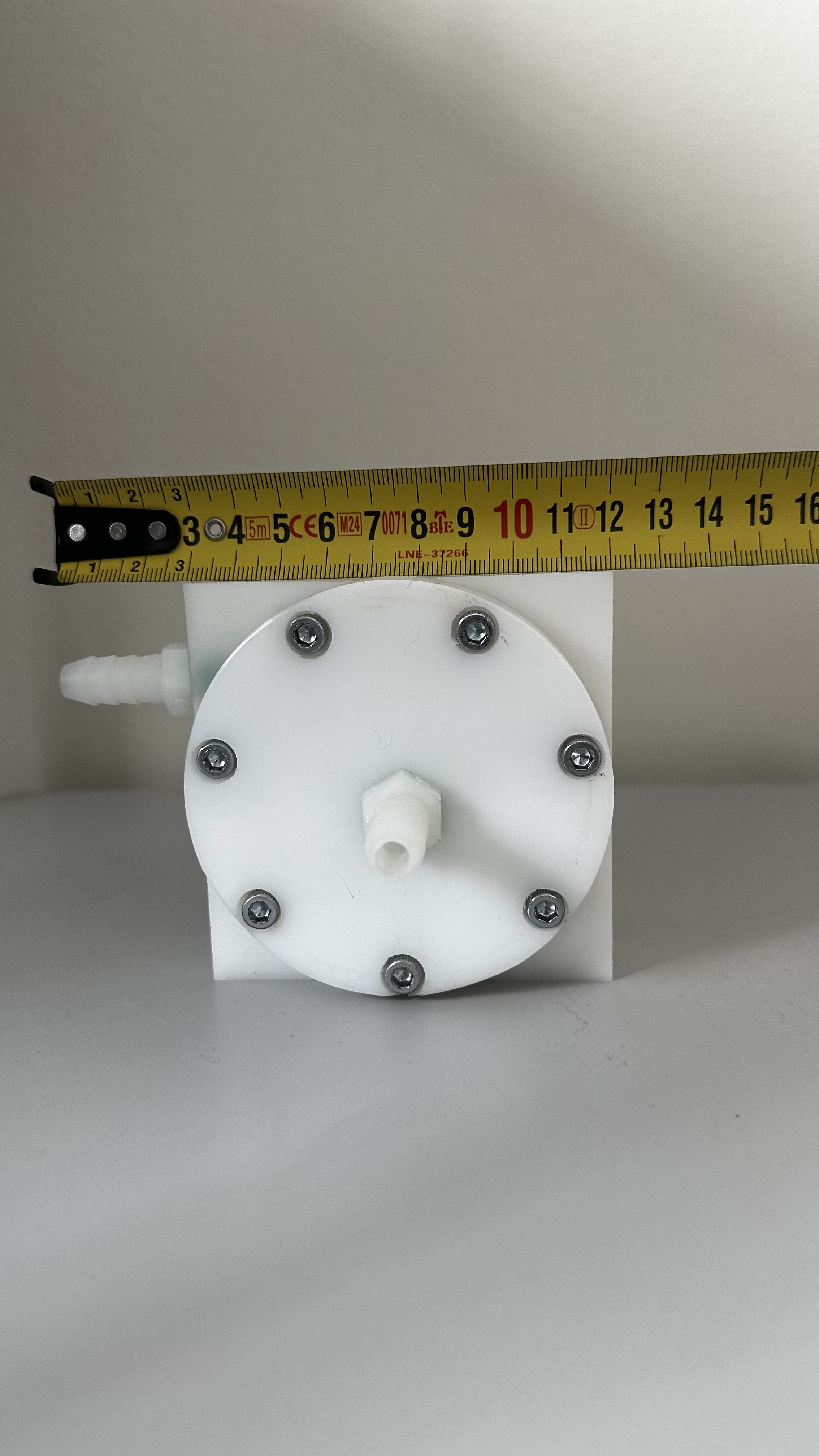 Scale reference showing the approximate footprint of the final assembly.
